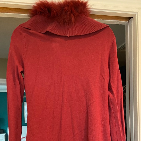 Two piece faux-fur cardigan and top - Picture 3 of 6